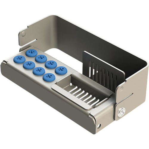 PLUG IN PLUS borholder stk. for 8 instrumenter, blå, 8,4 x 2,7 x 3,2 cm