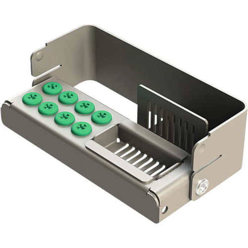 PLUG IN PLUS borholder stk. for 8 instrumenter, grønn, 8,4 x 2,7 x 3,2 cm