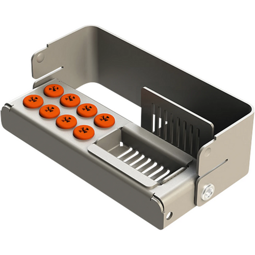 PLUG IN PLUS borholder stk. for 8 instrumenter, oransje, 8,4 x 2,7 x 3,2 cm