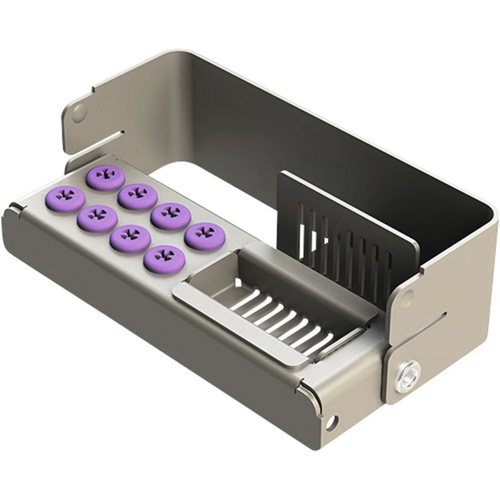 PLUG IN PLUS borholder stk. for 8 instrumenter, lilla, 8,4 x 2,7 x 3,2 cm