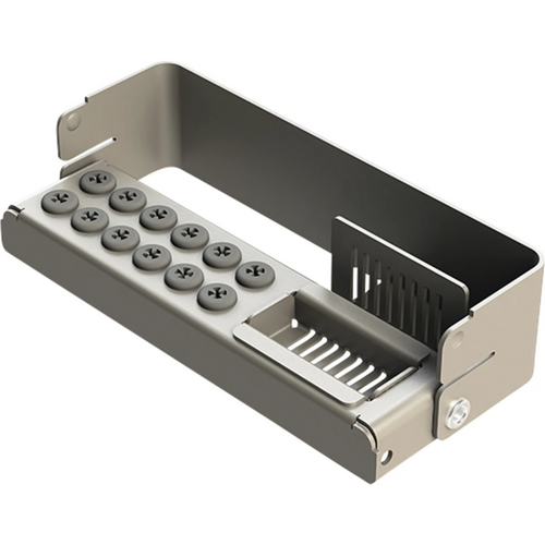 PLUG IN PLUS borholder stk. for 12 instrumenter, grå, 10,3 x 2,7 x 3,2 cm