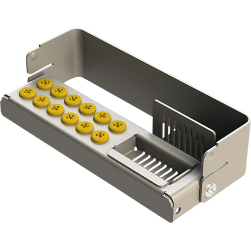 PLUG IN PLUS borholder stk. til 12 instrumenter, gul, 10,3 x 2,7 x 3,2 cm