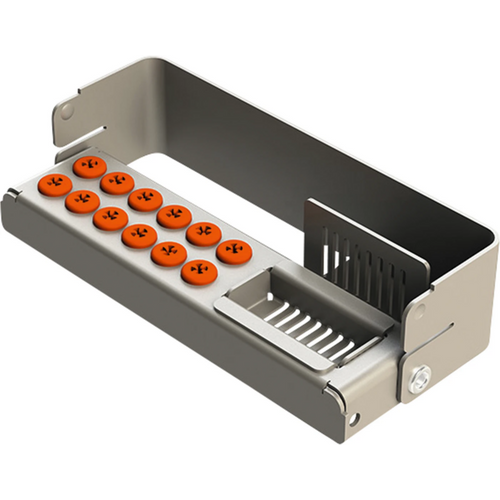 PLUG IN PLUS borholder stk. for 12 instrumenter, oransje, 10,3 x 2,7 x 3,2 cm