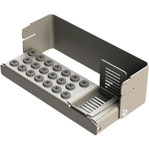 PLUG IN PLUS borholder stk. for 20 instrumenter, grå, 11 x 3,5 x 3,4 cm