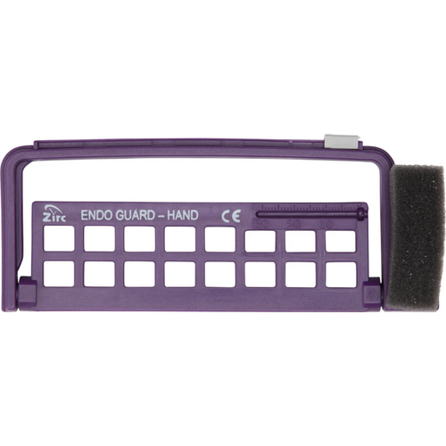Steri-Endo Guard Hand stk. for 16 håndinstrumenter, plomme, 13,7 x 1 x 5,6 cm