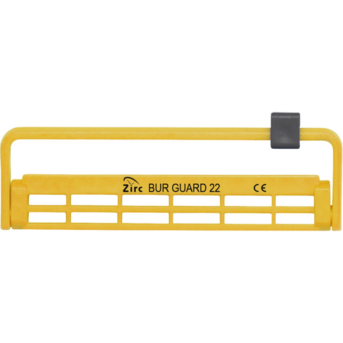 Steri-Bur Guards stk. for 22 instrumenter, neon gul, 12,4 x 3,9 x 1,1 cm