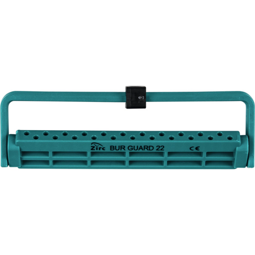 Steri-Bur Guards stk. for 22 instrumenter, turkis, 12,4 x 3,9 x 1,1 cm