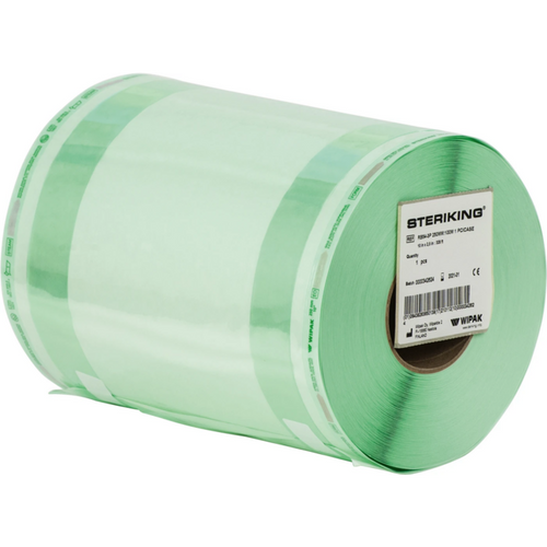 Autoklavruller R / RB rull 100 m med belg, 250 x 65 mm