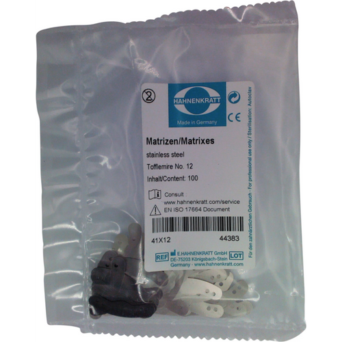 Matriser Ivory 100 stk., tykkelse 0,04 mm, nr. 12