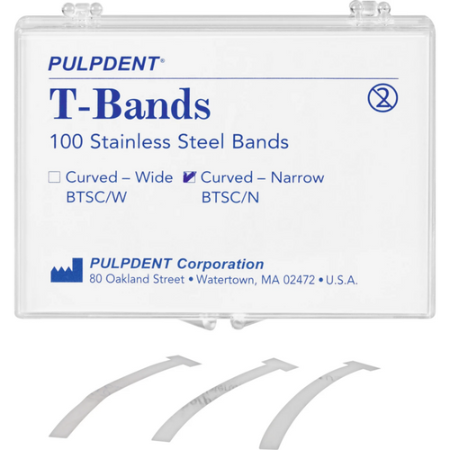PCA T-Bands 100 stk smale, buede, stål