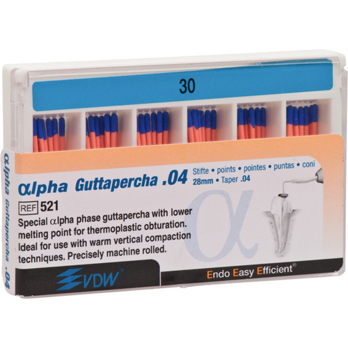 αlpha guttapercha 60 stk. 28 mm, Taper.04 ISO 030