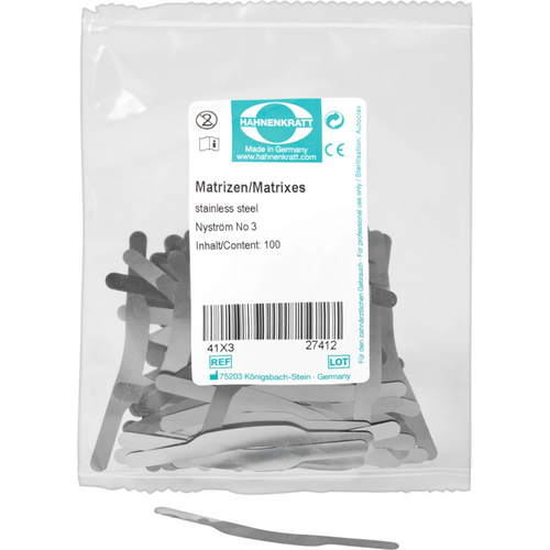 Matriser Nystrøm 100 stk. Tykkelse 0,04 mm nr. 3