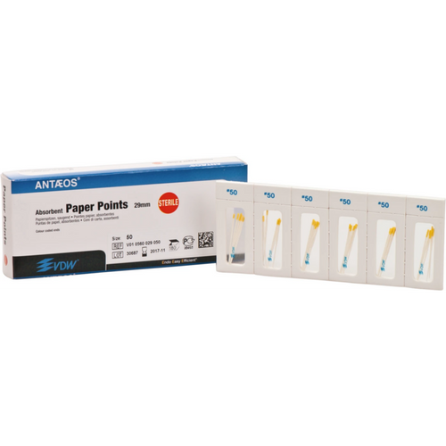 Sterile papirpoints 180 stk. Taper.02, ISO 050