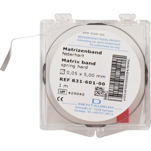 Die band matrise rull 1 m tape, bredde 5 mm, tykkelse 0,05 mm