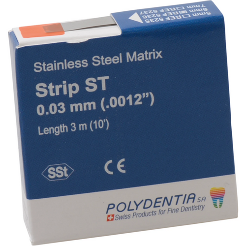 Die band matrise 3 m matrisebånd, bredde 6 mm, tykkelse 0,03 mm, normal