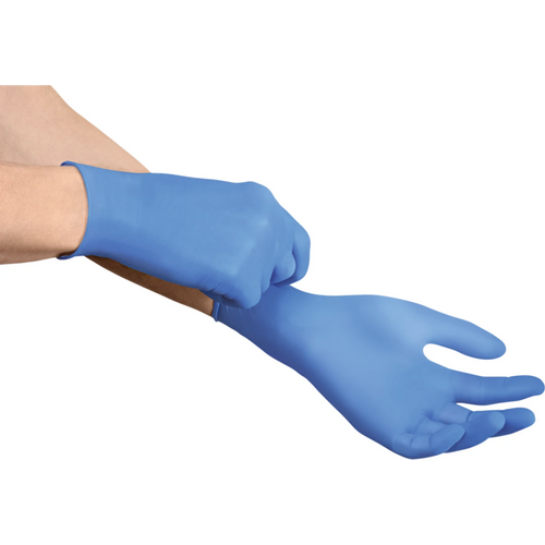 Peha-soft nitrile hansker 50 par pudderfrie, blå, M