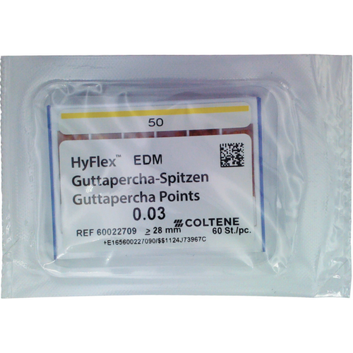 HyFlex EDM guttapercha points 60 stk. Taper .03, ISO 050
