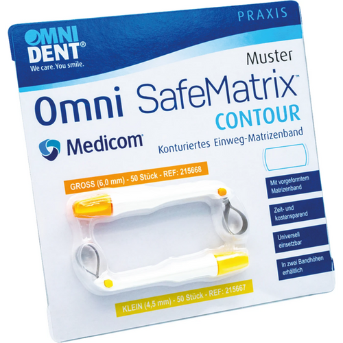 Omni Safematrix Contour prøvepakke 2 stk (gul liten/4,5 mm, oransje stor/6 mm)