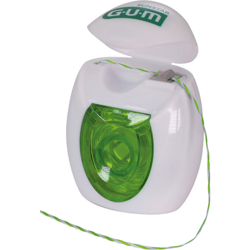 GUM TWISTED FLOSS 30 m, vokset, smak av mint-grønn te