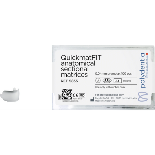 QuickmatFIT delingsmatriser 100 stk., tykkelse 0,04 mm, premolar
