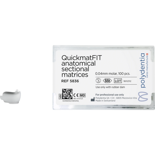 QuickmatFIT seksjonsmatriser 100 stk. Tykkelse 0,04 mm, molar
