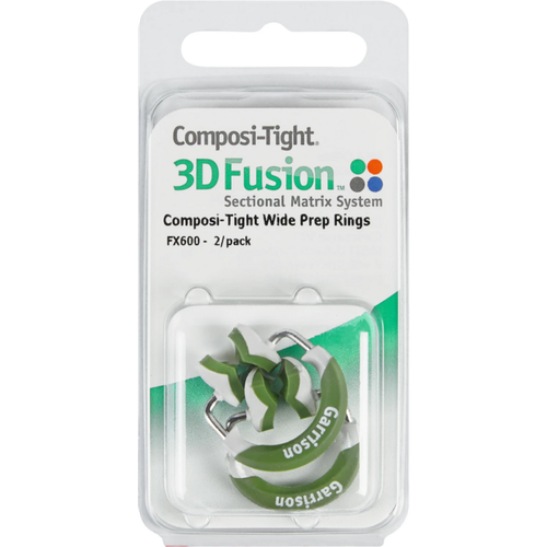 Matriseringer 2 x 3D Fusion rings green, for brede kaviteter