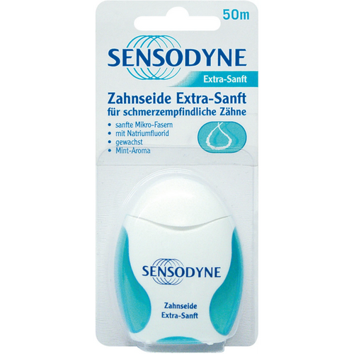 SENSODYNE tanntråd dispenserboks 50 m, mint, ekstra myk
