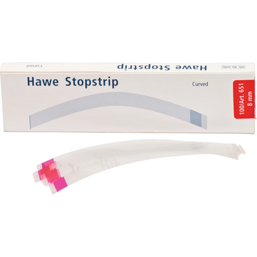 Stopstrip 100 stykker bredde rød, 8 mm, buet