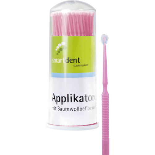 Smart applikatorer 100 stk. rosa, fine