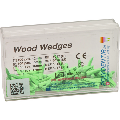 Interdentale trekiler i lønnetre 100 stk grønn, 13 mm