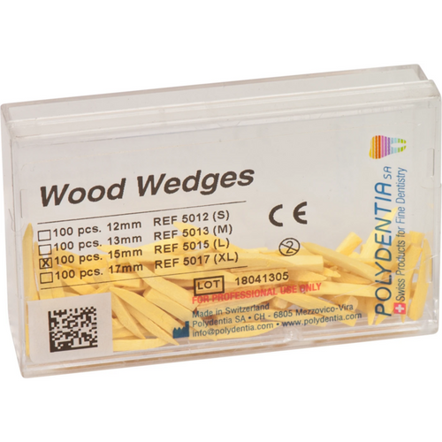 Interdentale trekiler i lønnetre 100 stk. gule, 15 mm