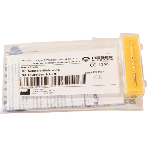 hf elektrode stk. gul, nr. 14