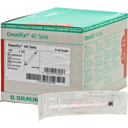 Omnifix 40 Solo 100 stk. 1 ml, uten kanyle