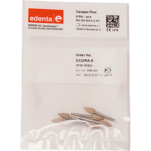 CeraPol Plus 6 stk. grå, RA, figur 243, 10 mm, ISO 050