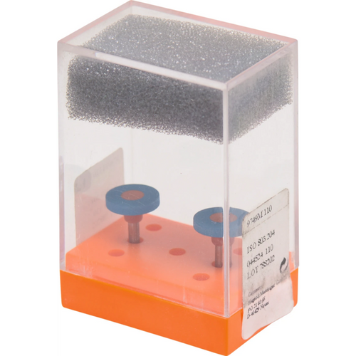 Diamant polerer 9749 2 stk blå medium, RA, figur 044, 2 mm, ISO 110