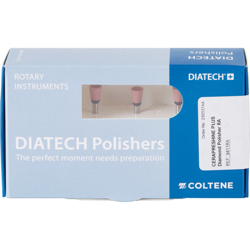 DIATECH CERAPRESHINE PLUS 5 røde, RA, figur 030 beger, 7,5 mm, ISO 060