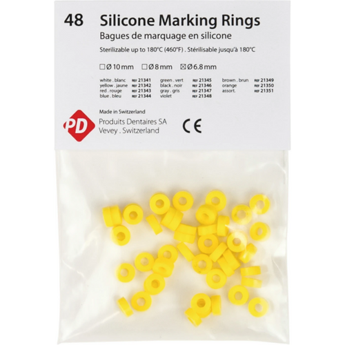 Markeringsringer 48 stk. gule, 6,8 mm
