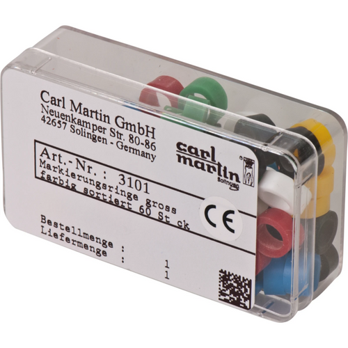 Markeringsringer 60 stk., assortert, MAXI