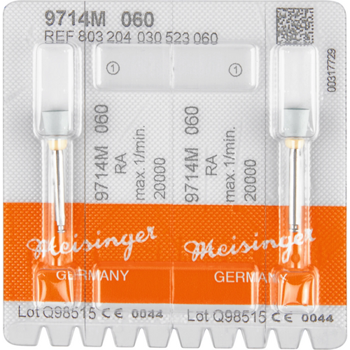 Diamant polerer 9714 2 stk. grønn medium, RA, fasong 030, 7,5 mm, ISO 060