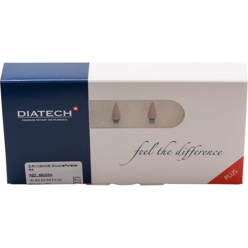 DIATECH ZIRCOSHINE PLUS 5 stk. lysebrun, RA, fasong 243 spiss, 10 mm, ISO 040