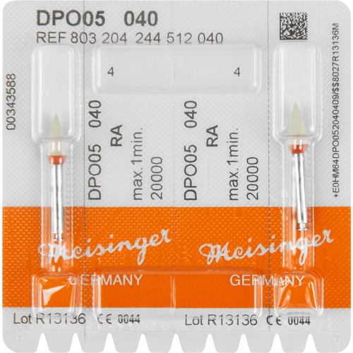 Diamant polerer DPO02/05 2 stk brun, RA, figur 244, 13 mm, ISO 040