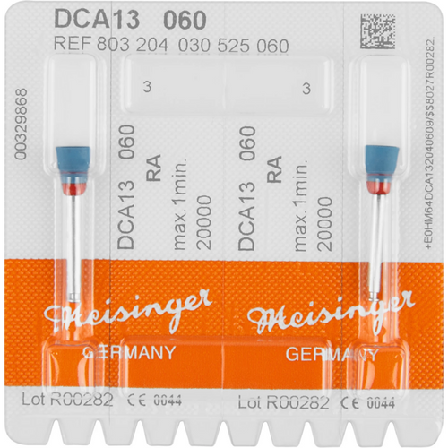 Diamant polerer DCA13/14 2 stk., blå, RA, figur 030, 7,5 mm, ISO 060