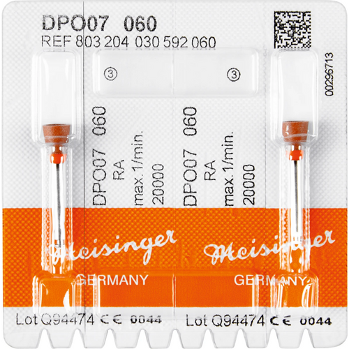 Diamant polerer DPO07/08 2 stk. oransje, RA, figur 030, 7,5 mm, ISO 060