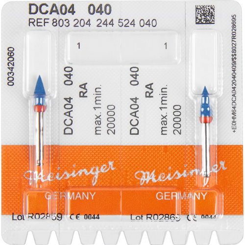 Diamant polerer DCA04/10 2 stk blå, RA, fasong 244, 13 mm, ISO 040