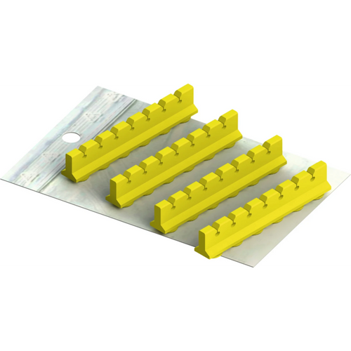 Galaxy Silicone Refill sett med silikoninnlegg til kassett 18 x 10, gul