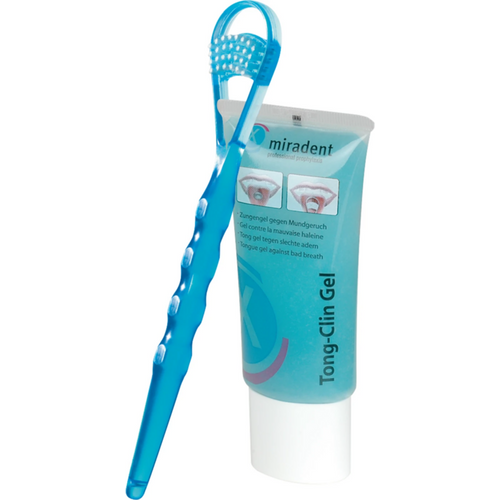 Tong-Clin Gel sett 50 ml gel, 1 tungrenser blå transparent