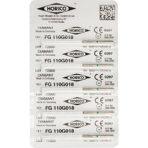 Diamant 110 5 stk grønn grov, FG, fasong 110, 6 mm, ISO 018