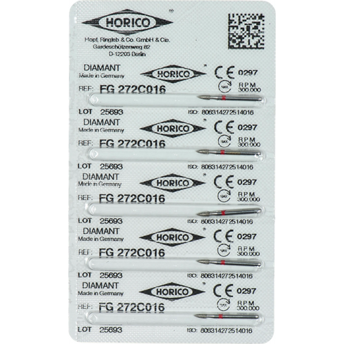 Diamant 272 5 stk. rød fin, FG, figur 272, 3,5 mm, ISO 016