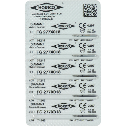 Diamant 277 5 stk. svart ekstra grov, FG, figur 277, 4,5 mm, ISO 018