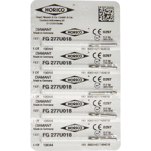 Diamant 277 5 stk hvit ultrafin, FG, figur 277, 4,5 mm, ISO 018